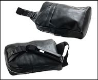 Black Leather Sling Bag 2 small