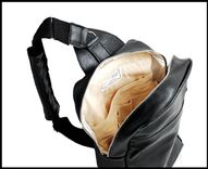 Black Leather Sling Bag 4 small