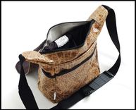 Leather Messenger Bag For Women - Using Rare Genuine Leather - Large 3 small