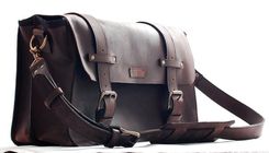 Leather Computer Bag For Men - Xl Genuine Leather Bag - A Leather Shoulder Bag - 100 % Made In Usa 1 small