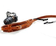 Camera Strap - New Rugged Dslr Camera Strap -  All Leather Camera Strap For Dslr Camera - Tan 2 small