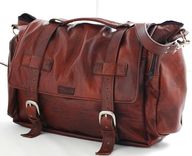 Handmade Leather Messenger Bag Handmade 22 Inch Leather Cross Body, Leather Laptop Bag Or Mac Book Bag , Shoulder Bag In Tobacco 4 small
