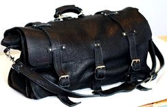 Leather Duffel Bag Or Portmanteau 26" - Handmade In The U.S.A. - American Buffalo Leather 1 small