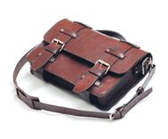 Leather Portmanteau Bag, Computer Bag In Heavy Full Grain Limited Edition  Leather - Made In Usa 2 small