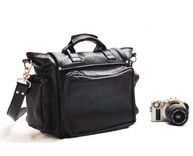 All Leather Micro Four Thirds Camera Case  - Black 4 small
