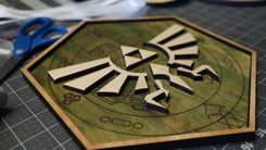 Wooden Zelda Triforce 3 small