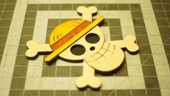 Wooden One Piece Straw Hat Jolly Roger 3 small