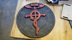 Wooden Fullmetal Alchemist Flamel Symbol 1 small