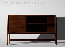 Clementine - Mid Century Modern Walnut Console 3 small