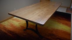 Solid Black Cherry Wood Dining Table Top 2 small