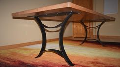 Solid Black Cherry Wood Dining Table Top 5 small