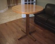 Solid Walnut Or Cherry Pedestal Pub Table 2 small