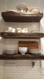 Rustic Floating Shelves With Reclaimed Wood And Metal Strapping 2 small