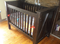 Rustic Baby Crib Made From Solid Wood 2 small
