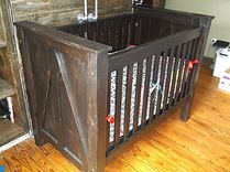 Rustic Baby Crib Made From Solid Wood 1 small