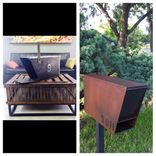 The Sez Industrial Custom Metal Mailbox Mid Century Modern 2 small