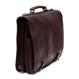 Elegant and Timeless Italian Leather Business Briefcase. Made In Italy. 1 small