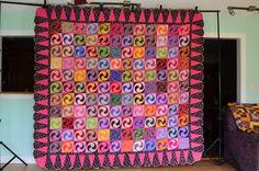 Megan's Swirl In Pink - 92" X 99" - Queen 1 small