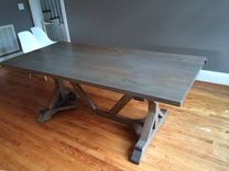 V - Trestle Farmhouse Style Table 5 small