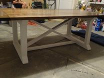X-Frame Farmhouse Style Table 1 small
