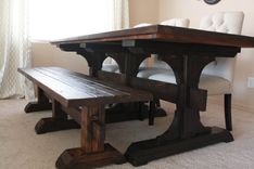 Triple Pedistal Farmhouse Sytle Table 1 small
