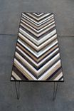 Chevron Coffee Table With Hairpin Legs - Reclaimed Wood Table 5 small