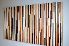 Wood Sculpture Queen Headboard Or Wall Art - Lines - 36 X 64 2 small