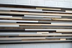 Wood Sculpture Queen Headboard - Horizontal Lines 5 small