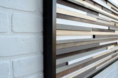 Wood Sculpture Queen Headboard - Horizontal Lines 4 small