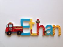 Hand Carved And Painted Wooden Names 1 small