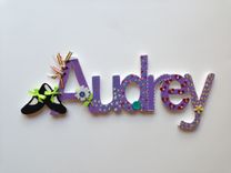 Hand Carved And Painted Wooden Names 3 small