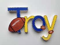 Hand Carved And Painted Wooden Names 6 small