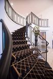 Contemporary Wrought Iron Interior Railing With Frosted Glass 2 small