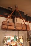 Reclaimed Wood Beam Chandelier 2 small