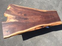 Live Edge Walnut Coffee Table With X-Base 4 small