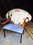 Ford 9n Tactor Fender Chain With Blue Jean Upholstery 1 small