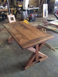 Reclaimed Oak Farm Table With X-Base 3 small