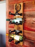 Railroad Spike Wine Rack With Lucky Horseshoe 1 small