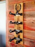 Railroad Spike Wine Rack With Lucky Horseshoe 2 small