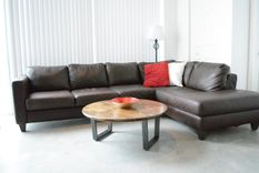 Round Coffee Table With Raw Steel Base 1 small