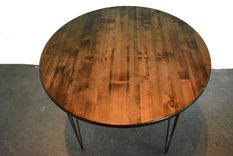 Round Industrial Modern Kitchen Table 3 small