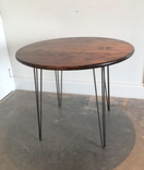 Round Industrial Modern Kitchen Table 4 small