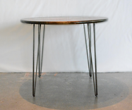 Round Industrial Modern Kitchen Table 5 small