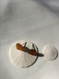 Sea Glass Earrings Amber 2 small