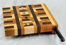 End Grain Chopping Blocks With Knife Holders 2 small