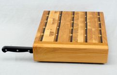 End Grain Chopping Blocks With Knife Holders 5 small