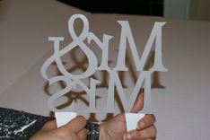 Cake Topper Word Letter Wedding Birthday Custom Example 4 small