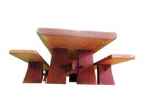 Angelim Pedra Harvest Table With Cumaru Benches 2 small