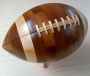 Segmented Wooden Football 2 small