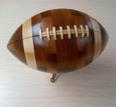 Segmented Wooden Football 1 small